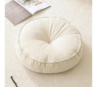 JINYOU Coussin d'assise Rond en Tissu épais, Coussin décoratif Rond plissé, for canapé, Fauteuil, lit ou Chaise de Coiffeuse(E)