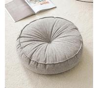JINYOU Coussin d'assise Rond en Tissu épais, Coussin décoratif Rond plissé, for canapé, Fauteuil, lit ou Chaise de Coiffeuse(C)