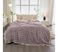 JINYOU Couverture multifonctionnelle en Polaire à Bulles, jeté Moelleux en Fausse Fourrure de Lapin, jeté de lit en Polaire Douce et épaisse for canapé, Fauteuil et Chaise(8,150 * 200cm)