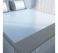 JINYOU Matelas rafraîchissant en Soie glacée, Coussin rafraîchissant d'été, Couvre-lit Respirant en Soie glacée, Tapis de lit Doux for lit Simple ou Double(D,1.5mx2.0m)