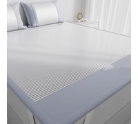 JINYOU Matelas rafraîchissant en Soie glacée, Coussin rafraîchissant d'été, Couvre-lit Respirant en Soie glacée, Tapis de lit Doux for lit Simple ou Double(E,1.8mx2.0m)