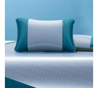 JINYOU Nouveau surmatelas rafraîchissant en Soie glacée, literie d'été Lavable, Drap de lit Doux for Lits Simples, dortoirs, Enfants et Adultes(B,1.8mx2.2m)