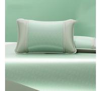 JINYOU Nouveau surmatelas rafraîchissant en Soie glacée, literie d'été Lavable, Drap de lit Doux for Lits Simples, dortoirs, Enfants et Adultes(A,2.0mx2.2m)