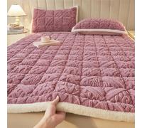 JINYOU Protège-Matelas Queen, Housse de Matelas épaisse en Velours de Lait, surmatelas Chaud et Doux for Un Sommeil Confortable, Lavable(C,1.2 * 2.0m)