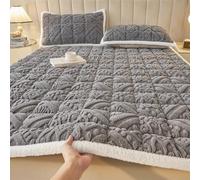 JINYOU Protège-Matelas Queen, Housse de Matelas épaisse en Velours de Lait, surmatelas Chaud et Doux for Un Sommeil Confortable, Lavable(E,1.8 * 2.0m)