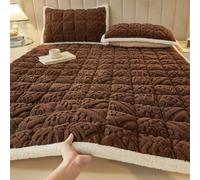 JINYOU Protège-Matelas Queen, Housse de Matelas épaisse en Velours de Lait, surmatelas Chaud et Doux for Un Sommeil Confortable, Lavable(F,1.2 * 2.0m)