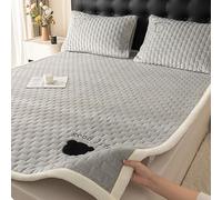 JINYOU Surmatelas en Velours de Lait Extra épais, surmatelas d'hiver en Peluche Ultra Doux, lit Chaud et Respirant for lit Queen Size et King Size(B,180 * 200cm)