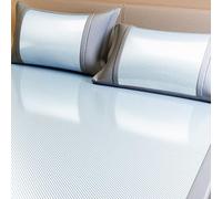 JINYOU Tapis de Couchage rafraîchissant en Soie glacée, Couverture d'été Pliable for lit, canapé et Tente, Tapis Portable for dormeurs Chauds(A,1.8mx2.0m)