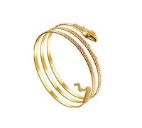 JinYu Bracelet Serpent Métal Tourbillon, Spirale, Bracelet Égyptien, Accessoire de Costume pour Femme, Doré, Réglable, Métal, One Size, Pas de Gemme