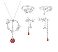 JinYu Collier Cosplay Boucles d'oreilles Bague Hua Cheng Xie Lian Couple Bijoux Fantaisie