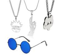 JinYu Go-jo Satoru Lot de 3 colliers avec 10 autocollants pour cosplay