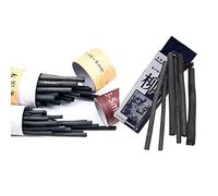 JinYu Lot de 56 bâtons de charbon de vigne doux, noir pour dessin, croquis et beaux-art, croquis en saule pour dessin - 3 boîtes de 3 à 5 mm, 5 à 8 mm, 3 à 8 mm