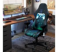 JinZao Housse Chaise Gaming Antidérapant Extensible, Housse Fauteuil Bureau avec Accoudoirs, Protection Chaise Gaming avec Motif imprimé en 3D, Anti-poussière, résistant à l'usure et Lavable(E)