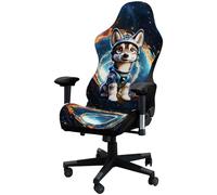JinZao Housse Chaise Gaming élastique antidérapante, Housse Fauteuil Bureau avec Accoudoirs Et Dossier, Protection Chaise Gaming avec des Motifs d'animaux imprimés en 3D, Pas Facile à décolorer(C)