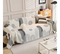 JinZao Housse De Canapé 1/2/3/4 Places,Couvre Canape antidérapante et résistante à l'usure,Couverture Magnetique Canape Double Face en Chenille Sofa Cover Universelle Quatre Saisons(C,180 * 230CM)