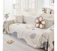 JinZao Housse De Canapé 1/2/3/4 Places,Couvre Canape Antidérapante Lavable Couverture Magnetique Canape réversible en Chenille Protege Canape Universelle Quatre Saisons(D,180 * 260CM)