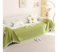 JinZao Housse De Canapé 1/2/3/4 Places,Couvre Canape Antitaches Sofa Cover Universelle Quatre Saisons,Couverture Magnetique Canape en Tissu Chenille,Protege Canape Chien(D,180 * 150CM)