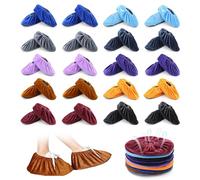 Jinzhenhong Lot de 20 couvre-chaussures réutilisables et lavables pour l'intérieur et l'extérieur, couvre-chaussures de marche sans glissement, accessoires d'intérieur (multicolore), multicolore