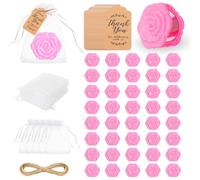 Jinzhenhong Lot de 30 miroirs compacts en forme de rose pour invités - Avec étiquette de remerciement et sac en organza (rose, 40 pièces)