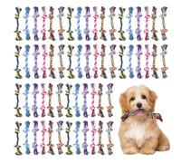 Jinzhenhong Lot de 60 jouets en corde de coton pour chien, jouets en corde de coton, jouets en corde multicolores pour chiens, accessoires pour chiens de petite et moyenne taille, essentiels pour