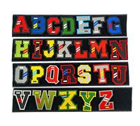 JINZIJINYU Ecusson A Coudre Enfant 39Pcs Armbands With 26 English Letters Embroidered Cloth Stickers Armbands With Hair Patch Stickers
