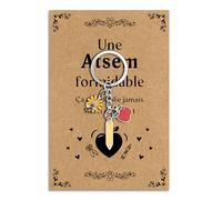 JIOMULIG Cadeau Atsem Maitresse d'école Fin d'Année Idee Merci Cadeau pour Atsem Maitresse Enseignant Aesh Idée Noël Fête des Profs Remerciement Cadeaux pour Professeurs Porte-clés avec carte