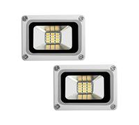 JIONET Projecteur LED 12V CC, Éclairage Garage 10W 6000-6500K Blanc Froid, Lumières Sécurité Étanches IP65 Projecteur Extérieur 800LM for Grange Jardin, Câblé