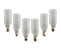 Jiotouhu ampoule e14 blanc froid 6000K, ampoule frigo 9W équivaut à une lampe halogène de 90W, 96×2835 LED SMD, angle d'éclairage de 360°, 900lm, non gradable, lot de 6