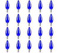 Jiotouhu ampoule e14 led, ampoule bleu, 1W équivaut à une lampe halogène de 10W, couverture en plastique, non dimmable, pour l'extérieur intérieur string mariage fête bar ambiance décor, Lot de 20