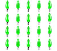 Jiotouhu ampoule e14 led, ampoule vert, 1W équivaut à une lampe halogène de 10W, couverture en plastique, non dimmable, pour l'extérieur intérieur string mariage fête bar ambiance décor, Lot de 20