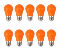 Jiotouhu Ampoule E27 Couleur LED 3W Equivalent 30W 250 Lumen, Ampoules Colorées E27 pour Mariage, Fête, Bar, Décor D'ambiance, Non-dimmable, Orange, Lot de 10