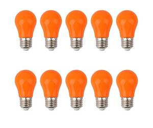 Jiotouhu Ampoule E27 Couleur LED 3W Equivalent 30W 250 Lumen, Ampoules Colorées E27 pour Mariage, Fête, Bar, Décor D'ambiance, Non-dimmable, Orange, Lot de 10