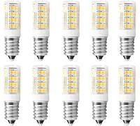 Jiotouhu Ampoule LED E14 hotte aspirante, 5W équivalent halogène 50W, Blanc chaud 3000K 550LM, Ampoule petite culot à vis pour hotte et frigo, Non dimmable, 10 Pièces