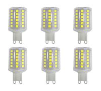 Jiotouhu Ampoule LED G9 9W, Sans Scintillement, 68-LED 900lm, Non-dimmable, Equivalence Incandescence 90W, Blanc Froid 6500K, Lot de 6