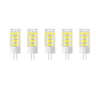 Jiotouhu ampoules LED G4, 5W Équivalent à 50W halogène, Blanc froid 6000K, 51 SMD 2835 LED Ampoules LED, 500LM CA/CC 12V, Lot de 5