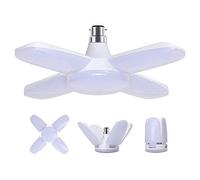 Jiotouhu B22 Baïonnette Casquette Lampe de Garage LED, Blanc Froid 60W 6500K 5500lm Lampe d'atelier déformable,avec 4 panneaux ajustables,pour Garages, Sous sol, Atelier, Entrepôt(pack de 1)