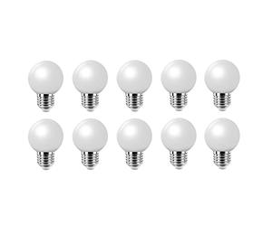 Jiotouhu E27 Ampoule LED, 2W, Remplace les lumières à incandescence 2WAmpoules G45,Blanc Froid 6000K,Mini Ampoules E27 G45,pour les Guirlandes Lumineuses,Non Dimmable,Lot de 10