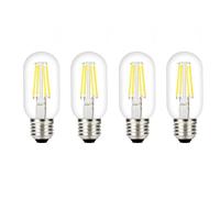 Jiotouhu E27 Ampoules LED décoratives Vintage Edison, T45 ampoule à filament tubulaire transparent, 4W équivalent à 40W halogène, Blanc froid 6500K, 400LM, Non gradable, Pack de 4