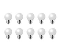 Jiotouhu E27 G45 Ampoule LED 2W, Blanc chaud, 220V, non dimmable adaptée aux décorations de Noël, décoration de jardin, etc, Lot de 10