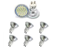Jiotouhu GU10 5W Ampoules à Led, 6500K Blanc Chaud, 220V, Equivalent à une lampe halogène de 50W, Non-dimmable, Convient pour l'éclairage décoratif de la maison, Lot de 6