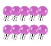 Lot de 10 B22Couleur LED 2W Ampoule Lampe 200 LM économie d'énergie Ampoules Couleur Adapté pour l'éclairage des fêtes, Outdoor Patio Party Christmas - Violette
