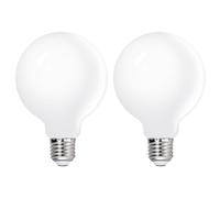 Jiotouhu Lot de 2 ampoules à filament LED E27 4 W G80 (80 mm) Blanc chaud 2700 K équivalent à une ampoule à incandescence 40 W - Ampoules décoratives Edison rétro - AC 220-240 V - Intensité non