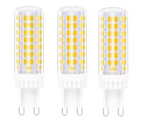 Jiotouhu Lot de 3 ampoules LED G9 à intensité non variable Blanc chaud 3000 K 10 W Équivalent à 100 W Halogène 1000 lm 220-240 V Sans scintillement Économie d'énergie Ampoule G9 pour lustre