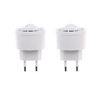 Jiotouhu Pack de 2 Ampoule LED 2W Automatique avec Détecteur de Mouvement Infrarouge PIR, Veilleuse Murale, prise secteur enfichable UE, Blanc Froid 6500K, AC 220V, Non Dimmable