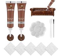 Jiounie 2PCS Kit Réparation Cuir, Kit Rénovation Cuir, Crème Réparatrice Cuir, Pâte Réparatrice Cuir, pour Restaurer Meubles, Canapés, Veste en Cuir, Siège Auto, Renovateur Cuir (Marron)