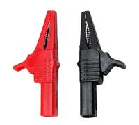 JIOYUNG eufeifeiegds 1 Paire de Pinces Crocodiles Rouges + Noires 1000 V 32 A, Cordon de Test à Pince Crocodile en cuivre entièrement isolé for Fluke Megger wefeiegds