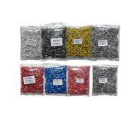 JIOYUNG eufeifeiegds 1000 pièces E0508 E7508 E1008 E1508 E2508, Embouts isolés, bornier, connecteur de Fil d'extrémité de Cordon, terminateur à sertir électrique wefeiegds(E0508,Blue 1000pcs)