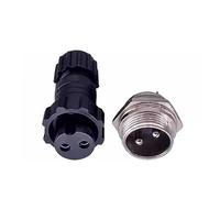 JIOYUNG eufeifeiegds 5/20 Ensembles QL16 M16 Aviation Ip65 mâle Femelle connecteur monté sur Panneau d'accueil 2/3/4/5/6/7/8/9pin wefeiegds(Back Nut 2P,20 Sets)