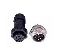 JIOYUNG eufeifeiegds 5/20 Ensembles QL16 M16 Aviation Ip65 mâle Femelle connecteur monté sur Panneau d'accueil 2/3/4/5/6/7/8/9pin wefeiegds(Back Nut 10P,20 Sets)