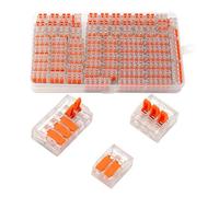 JIOYUNG eufeifeiegds Bornes à branchement Rapide de Type Universel Orange, connecteurs d'équipement électrique, bornes de connecteur de Fil, 250V/32A, 10 à 75 pièces wefeiegds(10pcs-413-Bag)